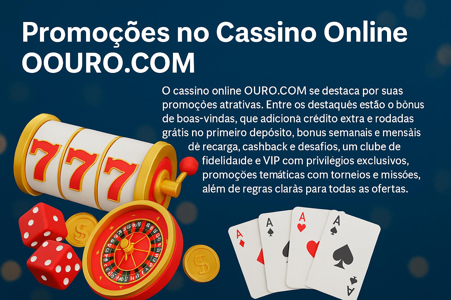 O bônus promocional OOURO.COM é uma ótima maneira de começar sua aventura