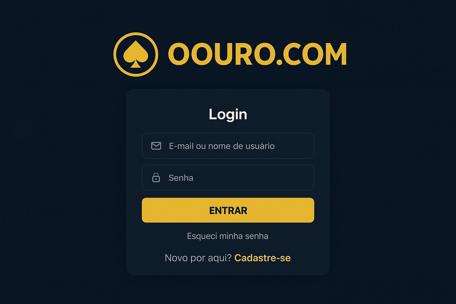 Não Perca tempo, o rRgistro na site OOURO.COM  